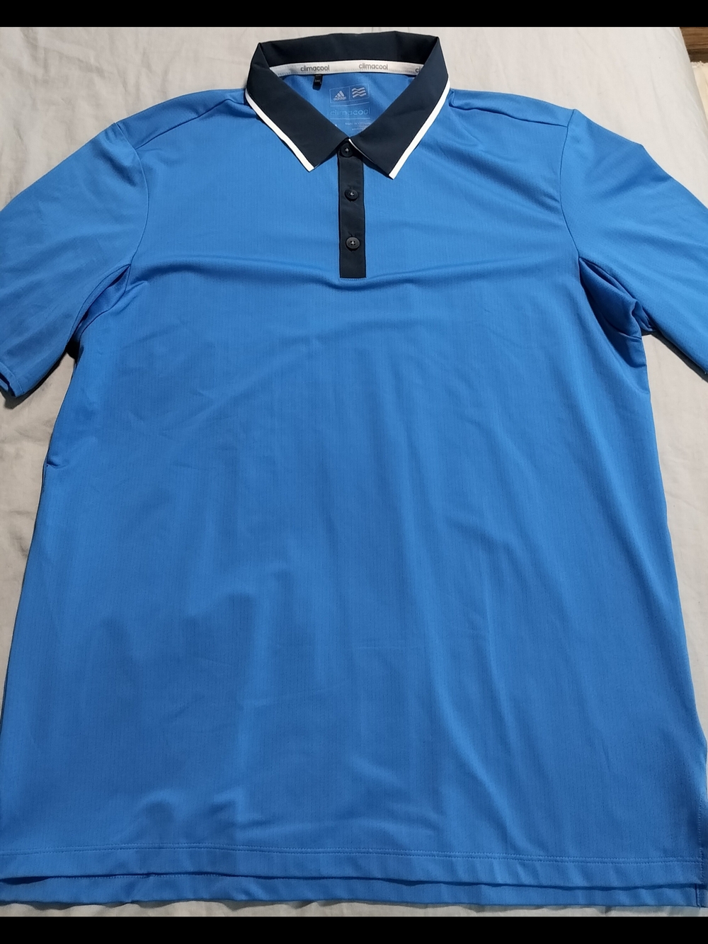 Adidas Climacool Performance Mens Polo Shirt - Blue / Navy - Like New